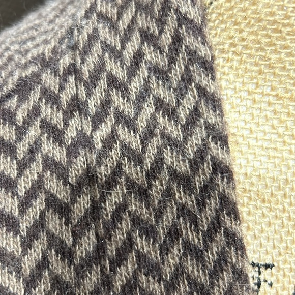 Soft Surroundings Womens Wool Blend Duster Chevron Long Cardigan Coat Size Small - Picture 5 of 7